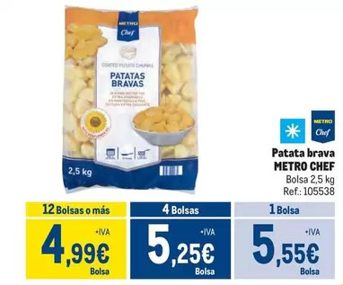 Oferta de Chef - Metro  - Patata Brava por 5,55€ en Makro