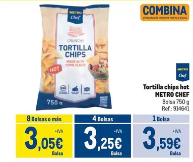 Oferta de Chef - Metro  - Tortilla Chips Hot por 3,59€ en Makro