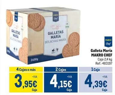 Oferta de Makro Chef - Galleta María por 4,39€ en Makro