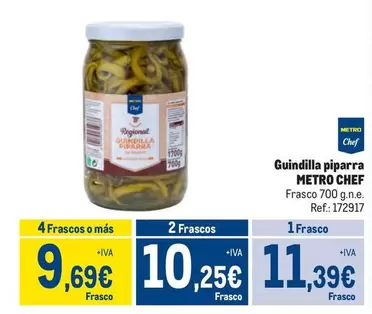 Oferta de Chef - Metro  - Guindilla Piparra por 11,39€ en Makro