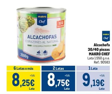 Oferta de Makro - Alcachofa 30/40 Piezas por 9,19€ en Makro