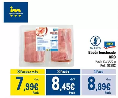 Oferta de Aro - Bacon Loncheado por 8,89€ en Makro