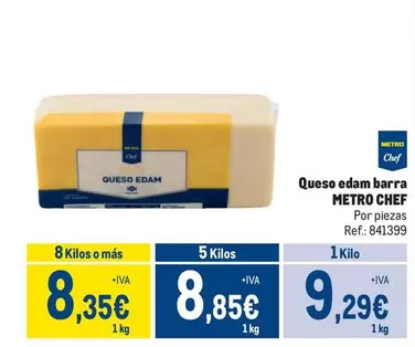 Oferta de Edam - Queso  Barra por 9,29€ en Makro