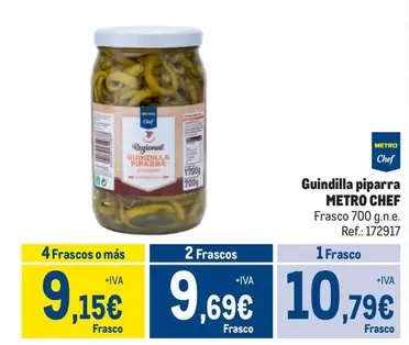 Oferta de Chef - Metro  - Guindilla Piparra por 10,79€ en Makro