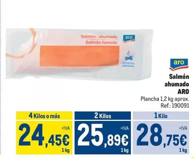 Oferta de Aro - Salmon Ahumado por 28,75€ en Makro