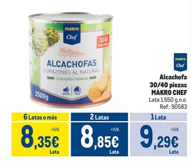 Oferta de Makro - Alcachofa 30/40 Piezas por 9,29€ en Makro