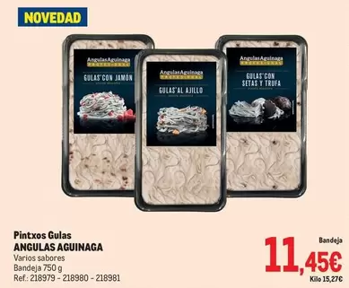 Oferta de Angulas de Aguinaga - Pintxos Gulas por 11,45€ en Makro