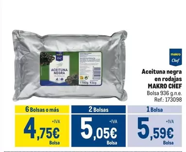 Oferta de Makro - Aceituna Negra En Rodajas por 5,59€ en Makro