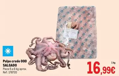 Oferta de Pulpo -  Crudo 000 por 16,99€ en Makro