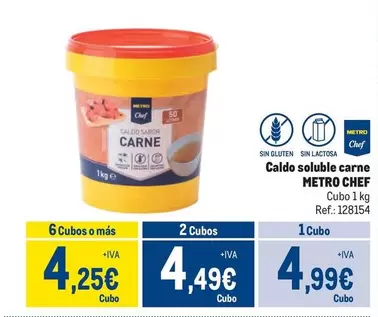 Oferta de Chef - Metro  - Caldo Soluble Carne por 4,99€ en Makro