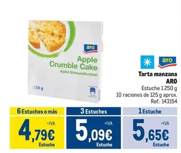 Oferta de Aro - Tarta Manzana por 5,65€ en Makro