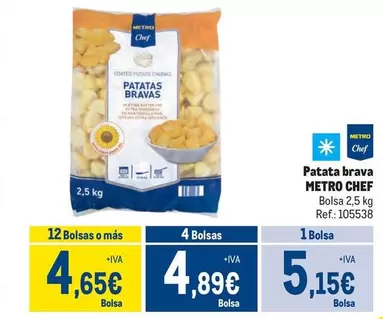 Oferta de Chef - Metro  - Patata Brava por 5,15€ en Makro