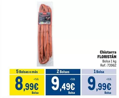 Oferta de Floristan - Chistorra por 9,99€ en Makro