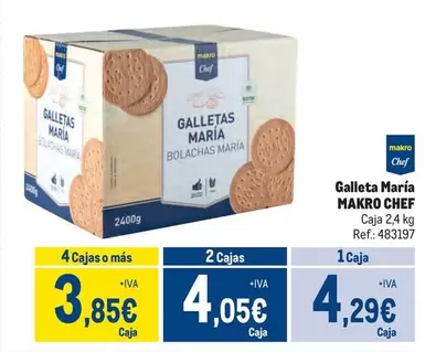 Oferta de Makro Chef - Galleta María por 4,29€ en Makro