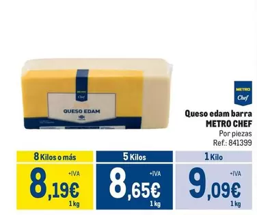 Oferta de Edam - Queso  Barra por 9,09€ en Makro