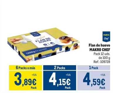 Oferta de Makro - Chef Flan De Huevo por 4,59€ en Makro