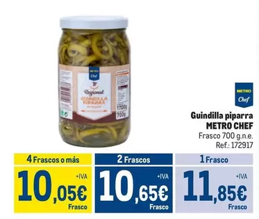 Oferta de Chef - Metro  - Guindilla Piparra por 11,85€ en Makro