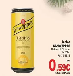 Oferta de Schweppes - Tonica por 0,59€ en Makro