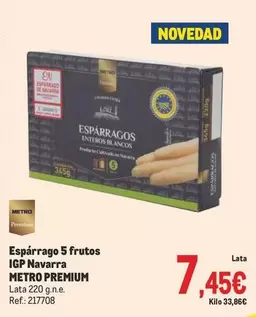 Oferta de Premium - Metro  - Esparrago 5 Frutos Igp Navarra por 7,45€ en Makro