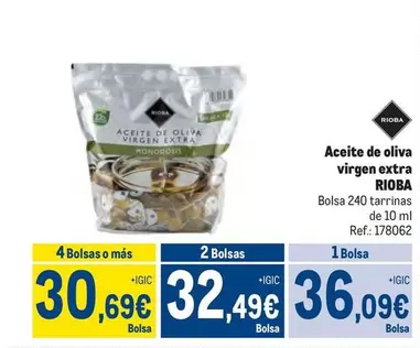 Oferta de Rioba - Aceite De Oliva Virgen Extra por 36,09€ en Makro