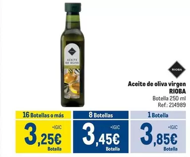 Oferta de Rioba - Aceite De Oliva Virgen por 3,85€ en Makro