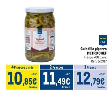 Oferta de Chef - Metro  - Guindilla Piparra por 12,79€ en Makro