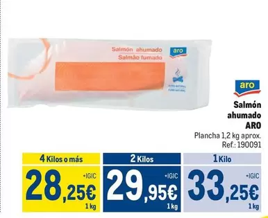 Oferta de Aro - Salmon Ahumado por 33,25€ en Makro