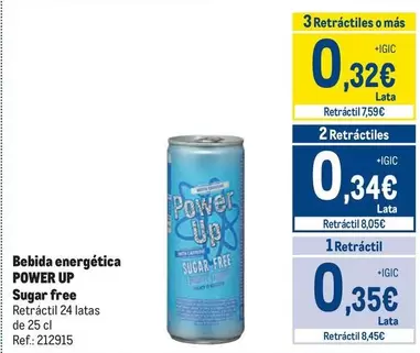 Oferta de Free - Bebida Energética por 0,35€ en Makro