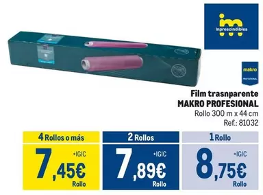 Oferta de Makro - Film Trasparente por 8,75€ en Makro