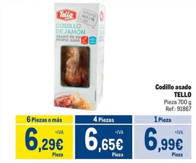 Oferta de Tello - Codillo Asado por 6,99€ en Makro