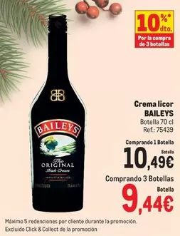 Oferta de Baileys - Crema Licor por 10,49€ en Makro