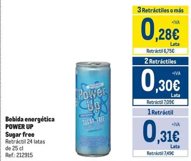 Oferta de Free - Bebida Energética por 0,31€ en Makro