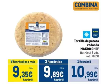 Oferta de Makro - Tortilla De Patata Redonda por 10,99€ en Makro