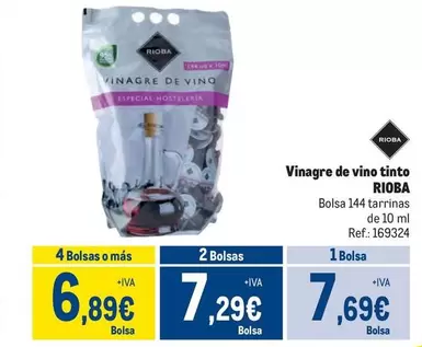 Oferta de Rioba - Vinagre De Vino Tinto por 7,69€ en Makro