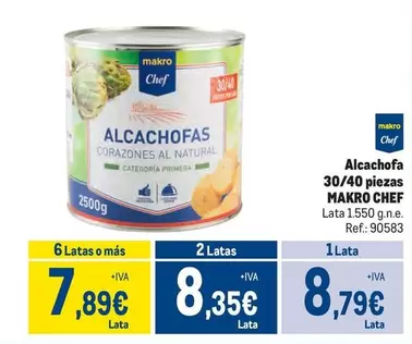 Oferta de Makro - Alcachofa 30/40 Piezas por 8,79€ en Makro