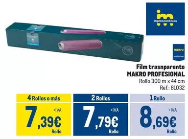 Oferta de Makro - Film Trasparente por 8,69€ en Makro