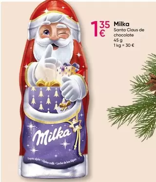 Oferta de Milka - Santa Claus De Chocolate por 1,35€ en Pepco