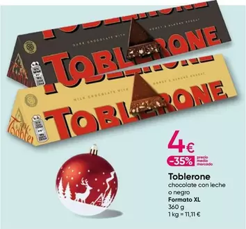 Oferta de Toblerone - Chocolate Con Leche O Negro Formato XL por 4€ en Pepco