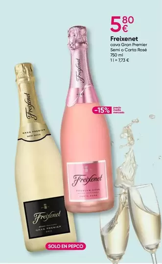 Oferta de Freixenet -cava Gran Premier Semi O Carta Rose  por 5,8€ en Pepco