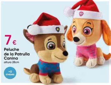 Oferta de Peluche De La Patrulla Canina por 7€ en Pepco