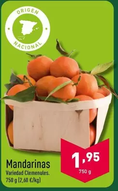 Oferta de Mandarinas por 1,95€ en ALDI