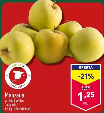 Oferta de Manzana por 1,25€ en ALDI