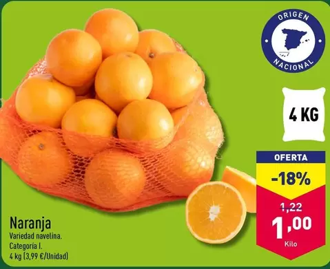 Oferta de Naranja por 1€ en ALDI