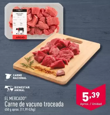 Oferta de El Mercado - Carne De Vacuno Troceada por 5,39€ en ALDI