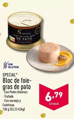 Oferta de Special - Bloc De Foie Gras De Pato por 6,79€ en ALDI