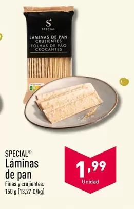 Oferta de Special - Laminas De Pan por 1,99€ en ALDI