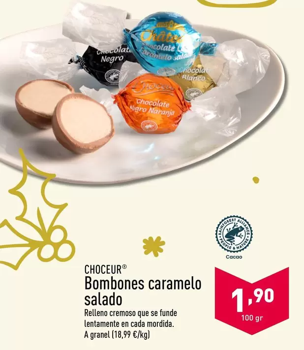 Oferta de Choceur - Bombones Caramelo Salado por 1,9€ en ALDI