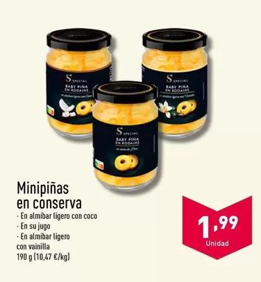 Oferta de Special - Minipiñas En Conserva por 1,99€ en ALDI