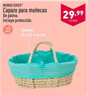 Oferta de Mundo Diver - Capazo Para Muñecas por 29,99€ en ALDI