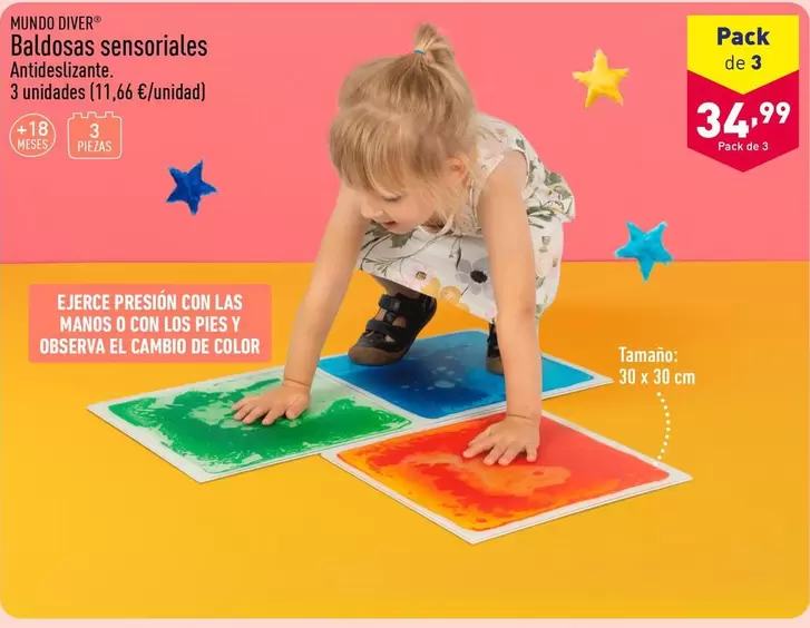 Oferta de Mundo Diver - Baldosa Sensoriales por 11,66€ en ALDI